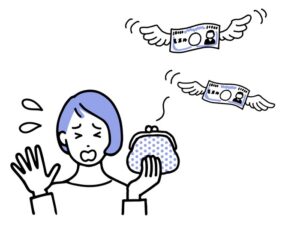治療のやり直しで費用が二重にかかることを表すイラスト