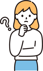 どちらの歯ブラシを選ぶか迷う女性のイラスト